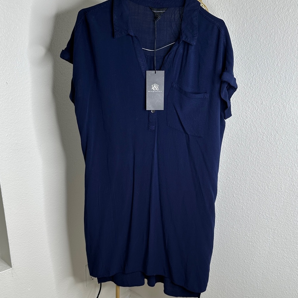 Rock & Republic NWT Deep Blue Blouse